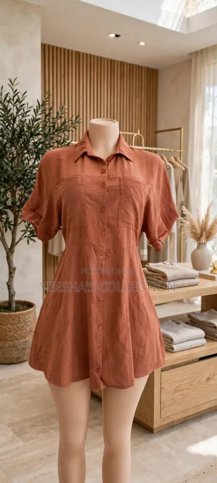 Terracotta Shirt Dress