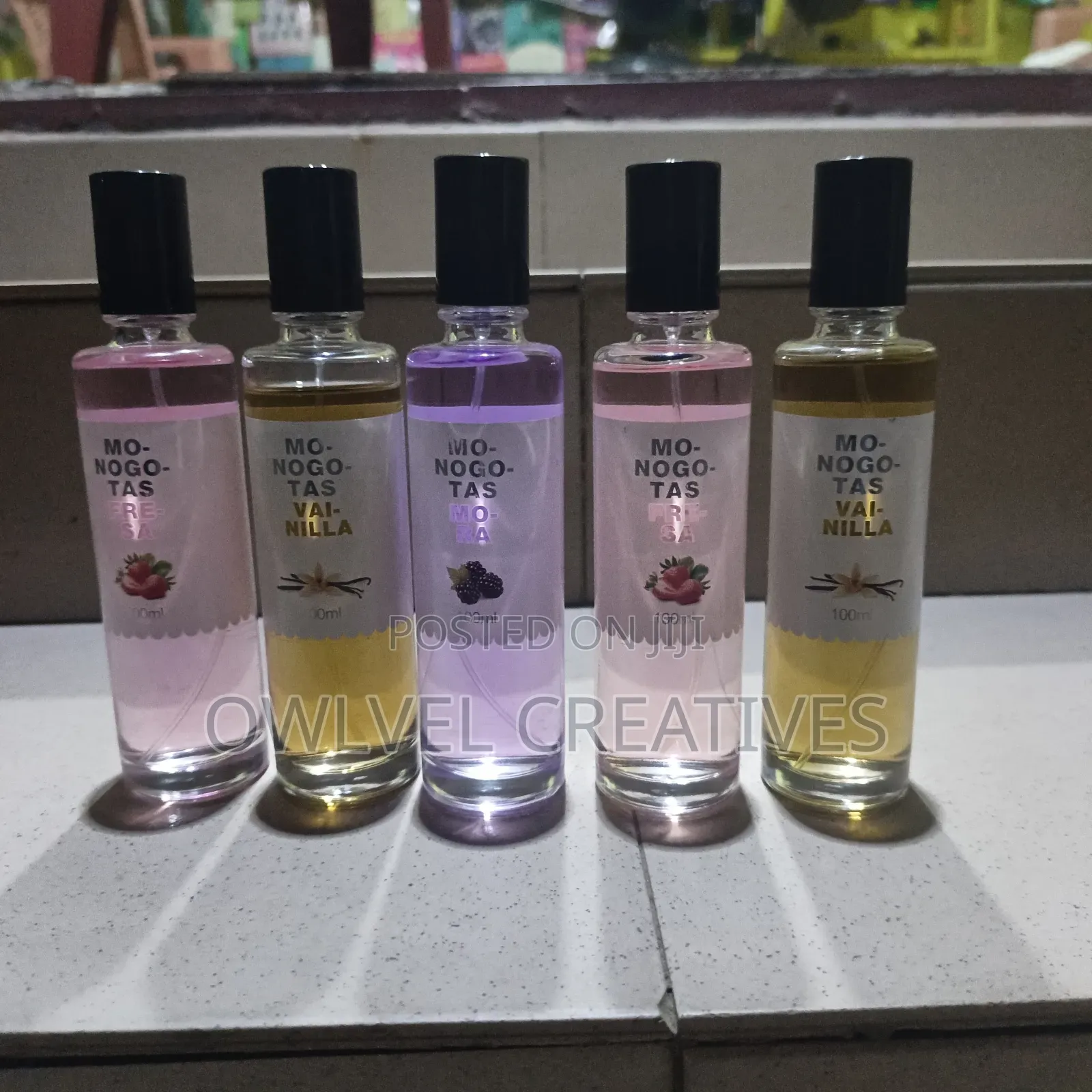 Monogotas Long-Lasting Body Mist 100ml – (Fresa, Vainilla, Mora)