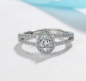 Original 925 Sterling Silver Moissanite Stone Ring