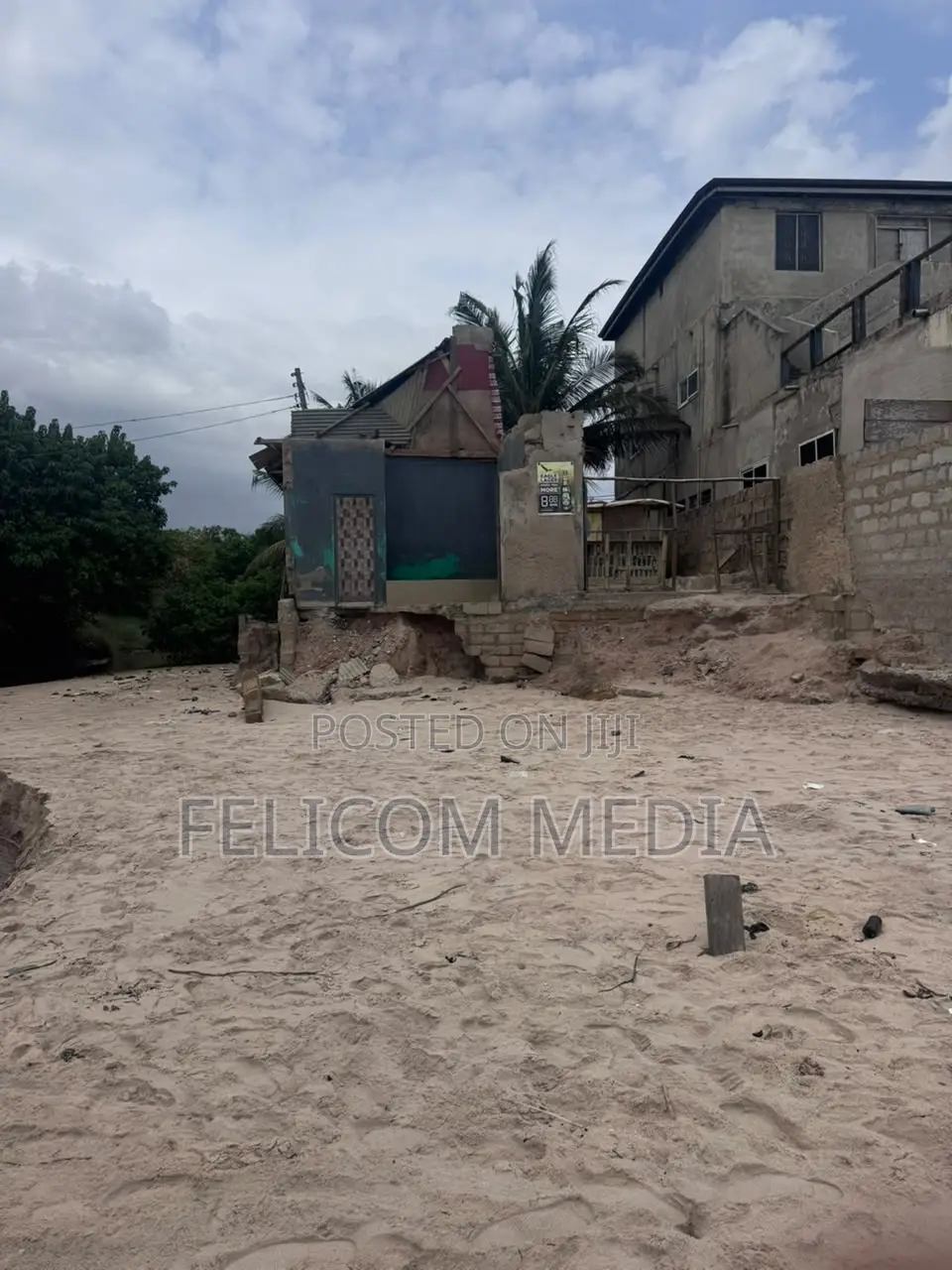 Kokrobite Seafront Land With Existing Structures for Sale