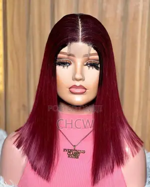 New Beauty Sleek Burgundy Wig With a Kim K Closure