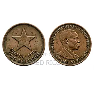 100% Original 1958 Ghana Two Shillings Kwame Nkrumah Coins -Lot of 10