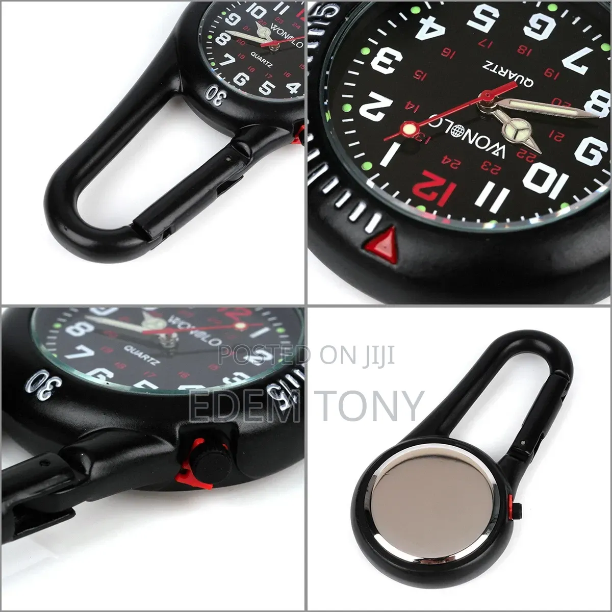 FOB Watch Clip-on Carabiner Sportl Luminous- Doctors Nurses Paramedics
