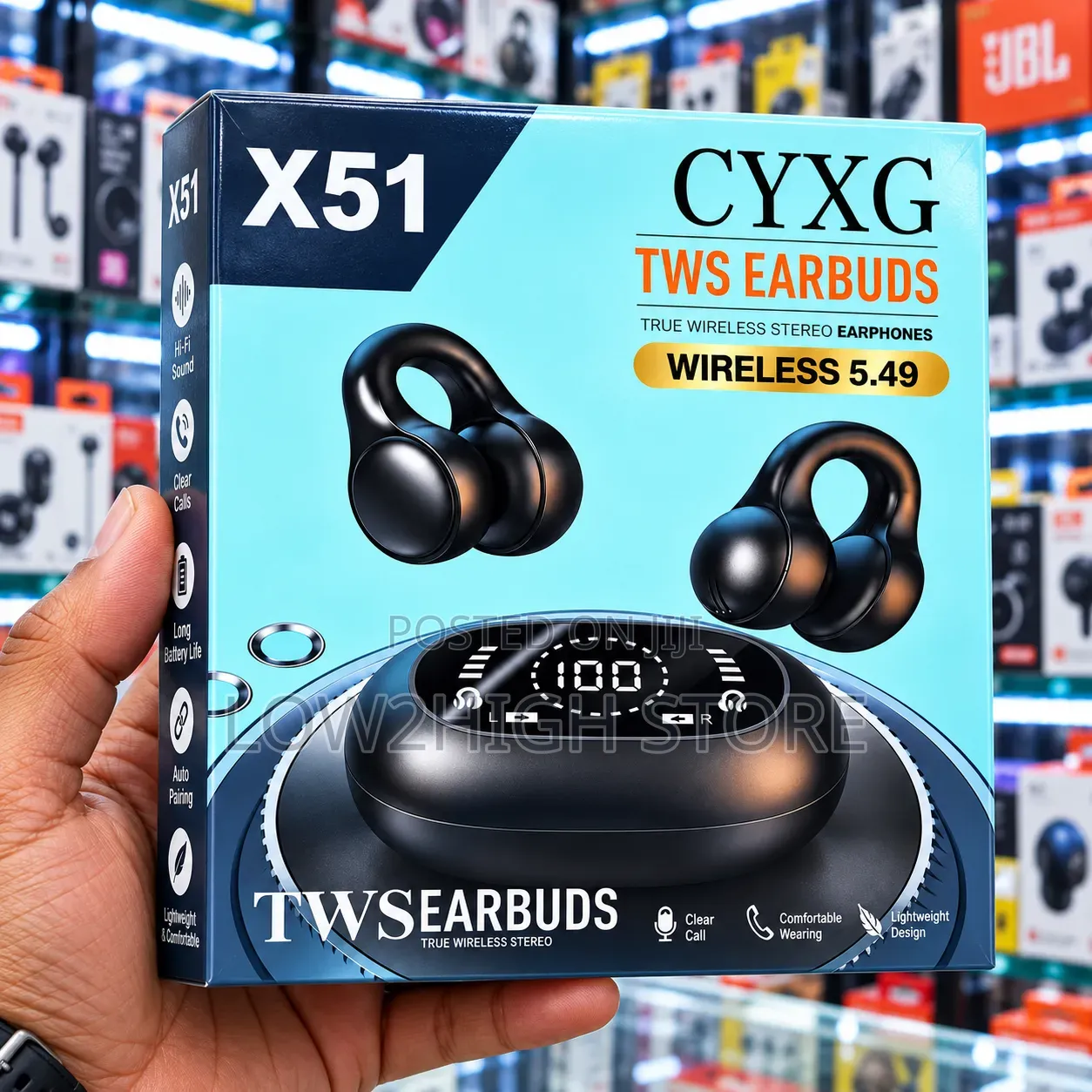 CYXG X51 Open-Ear TWS Bluetooth Earbuds - Low2High