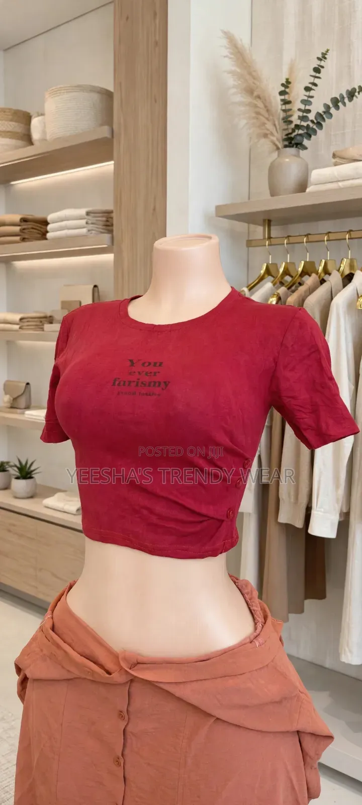 The Crop Tee That Goes With Everything Yeesha’S “Clean Crop Tee”