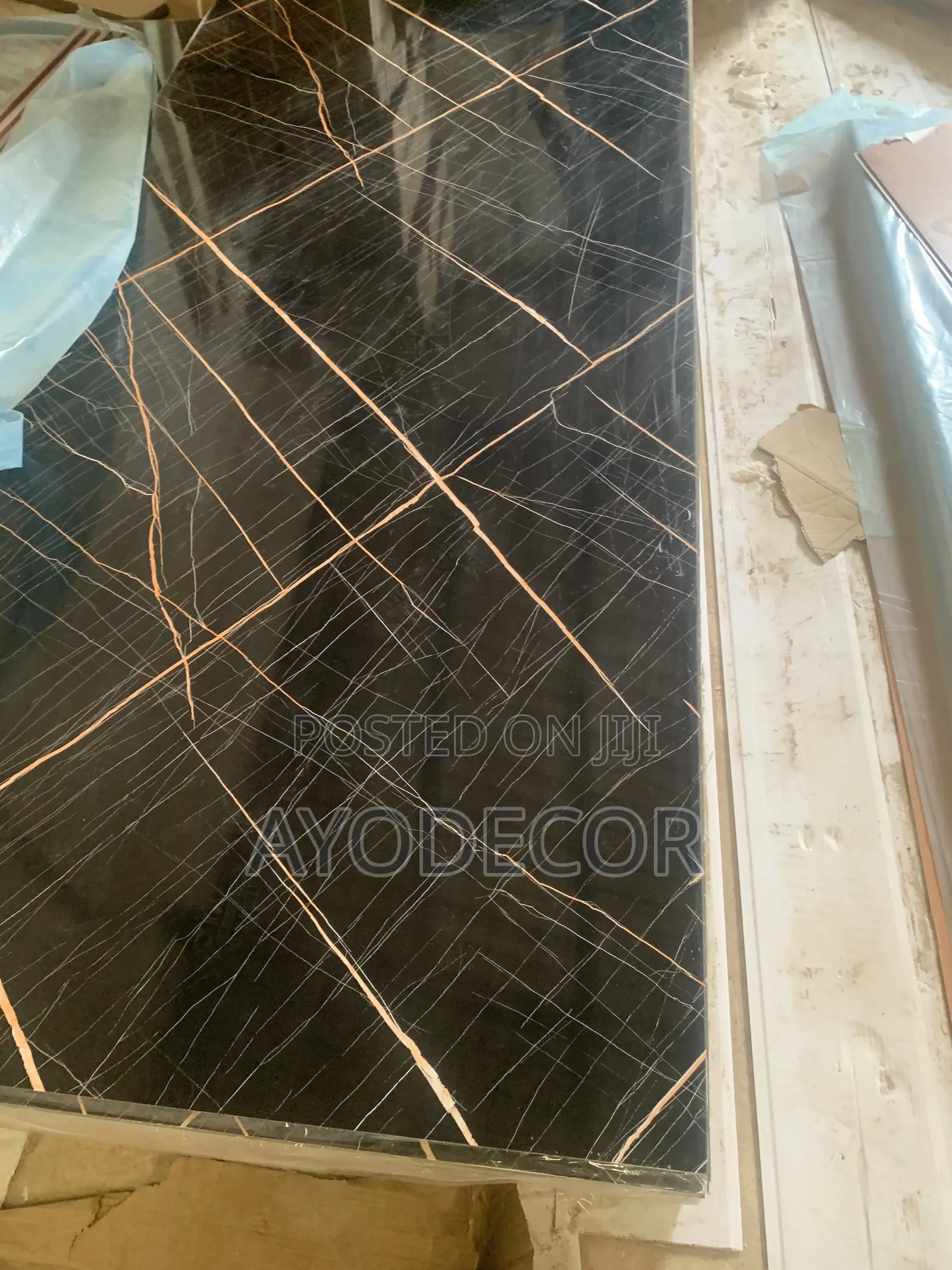 Modern Waterproof Marble Sheet PVC UV Wall Cladding High Gloss