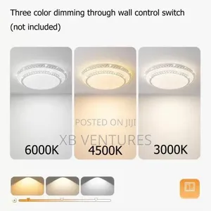 LED Ceiling Light, Dimmable, Crystal 40CMLiving Room & Bedroom