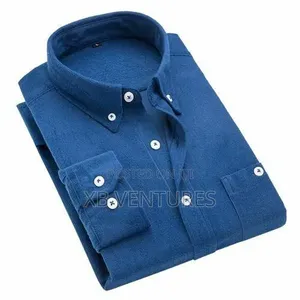 Formal Long Sleeve Vintage Casual Shirts - Blue