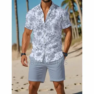 Floral Print Shirt & Shorts Set - Beach Outfit for Summer Vacation