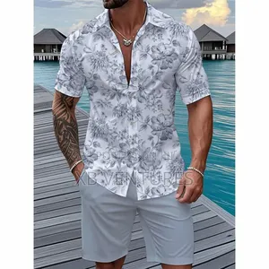 Floral Print Shirt & Shorts Set - Beach Outfit for Summer Vacation