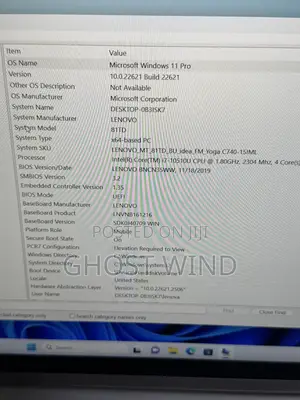 Laptop Lenovo Yoga C740 12GB Intel Core i7 SSD 512GB