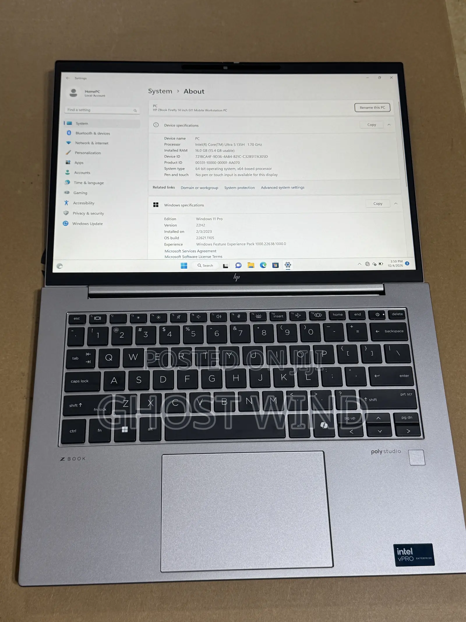 Laptop HP ZBook Firefly 14 G11 16GB Intel Core Ultra 5 SSD 1T