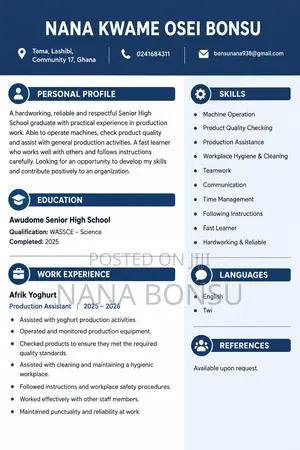 Manufacturing CV