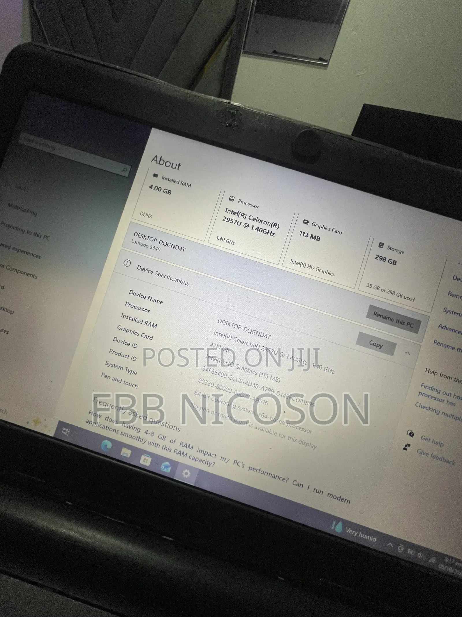 Laptop Dell Inspiron 14 3462 4GB Intel Celeron HDD 256GB