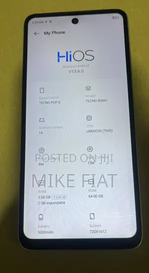 Tecno Pop 8 64 GB Gray