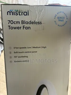 Mistral 70cm Bladeless Tower Fan