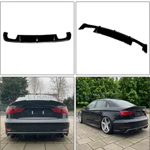 Audi A3 8V (2013-2016) Gloss Black Rear Bumper Diffuser Lip