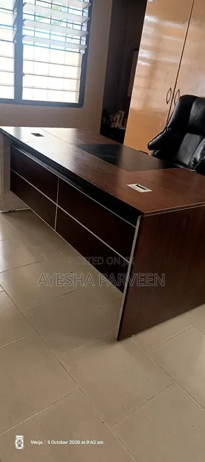 Office Desk and Chair and Cabinet
