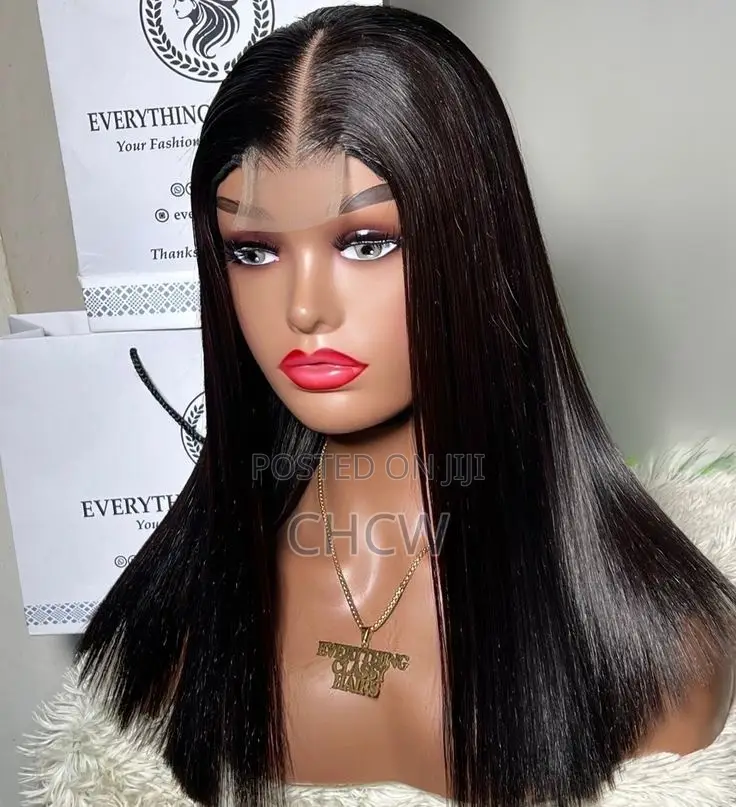 New Beauty Sleek Black Wig With a Kim K Closure