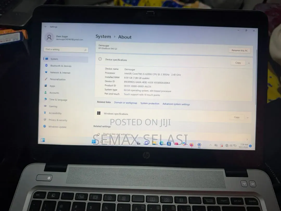 Laptop HP EliteBook 840 G6 8GB Intel Core i5 HDD 512GB