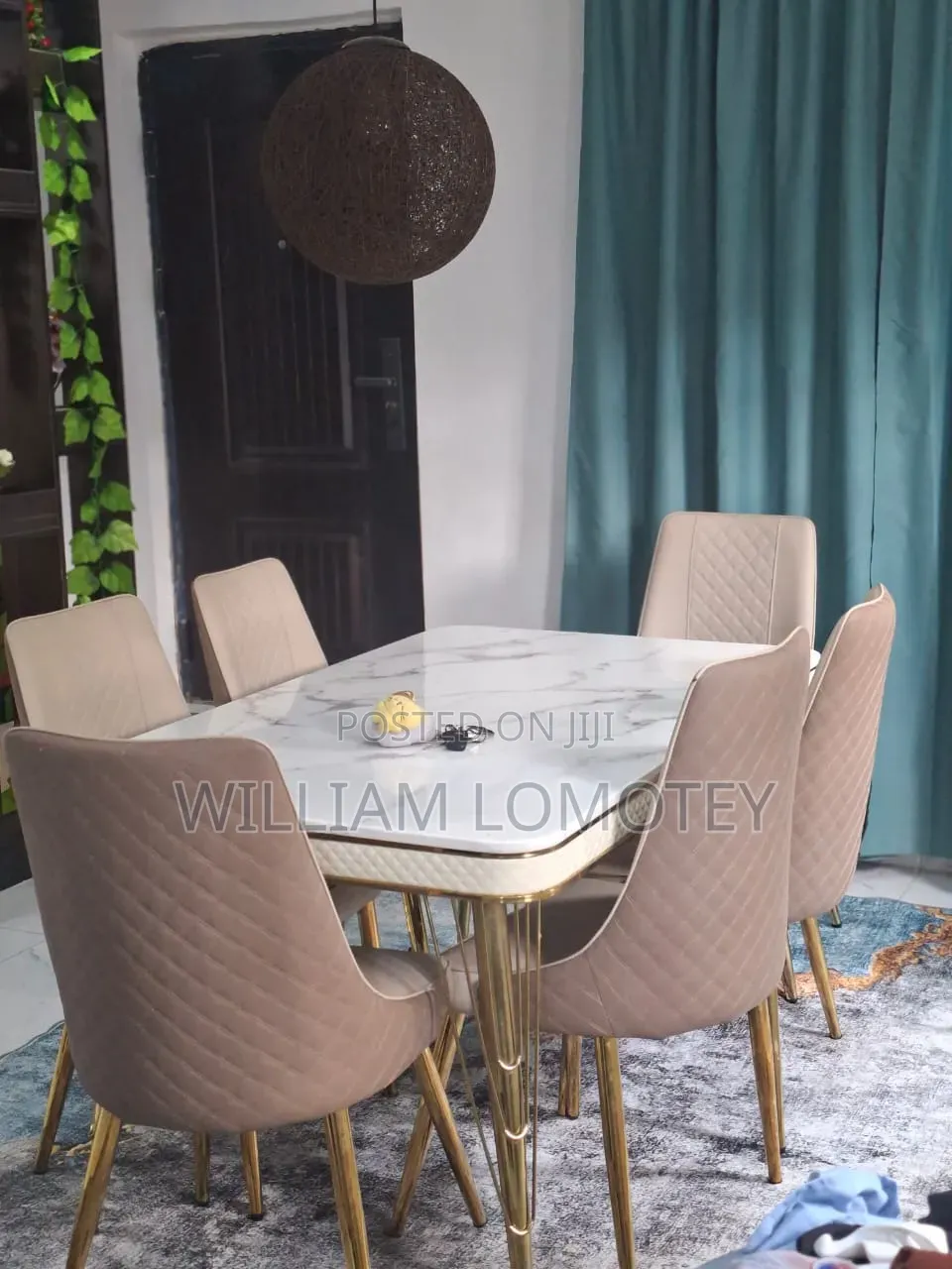 Affordable 6 Dining Set With Mable Top