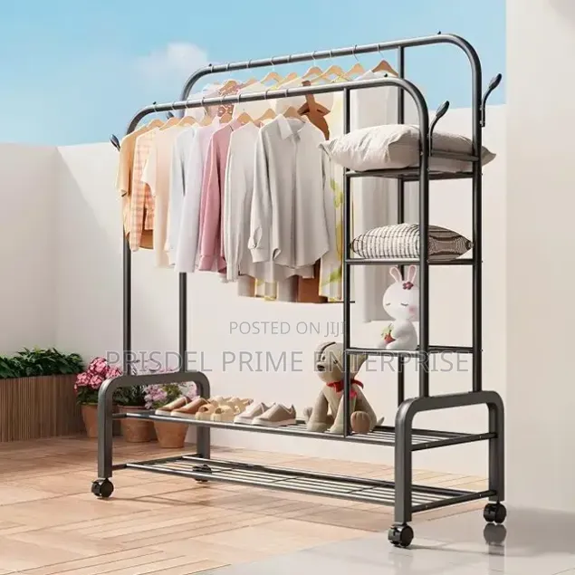 Multipurpose Hanger With Side Shelf