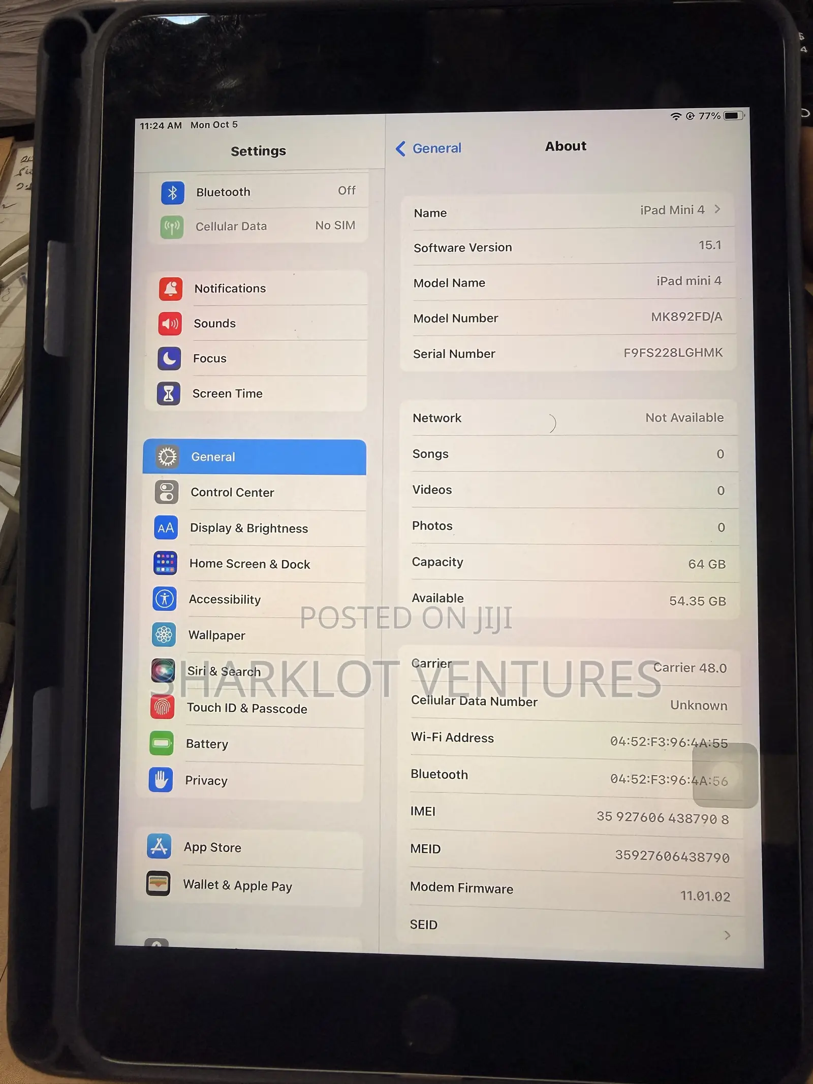 Apple iPad mini 4 64 GB Black