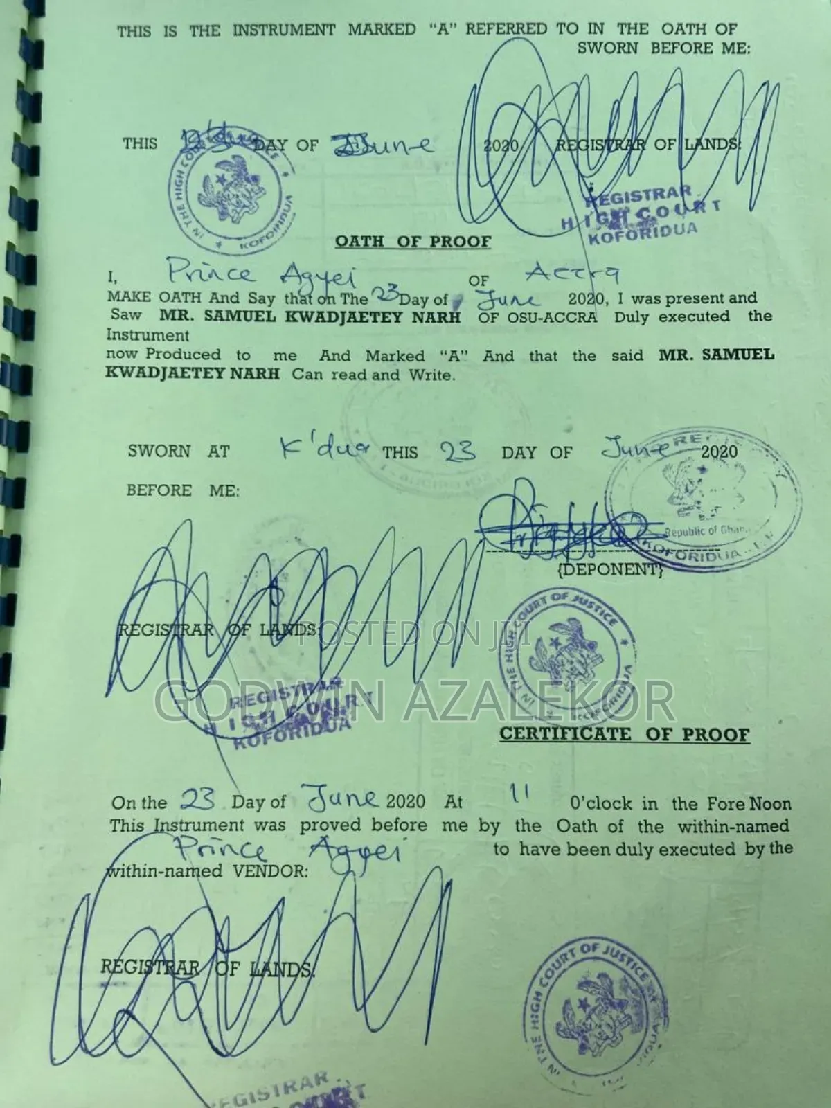 Land for Sale at Somanya Near Somanya University