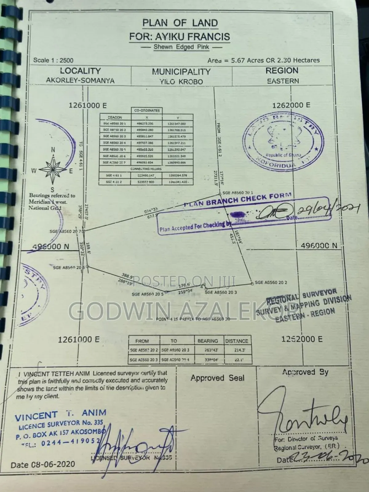 Land for Sale at Somanya Near Somanya University
