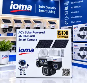 Solar 4G Sim Camera 4 Lens AOV 2 Way Talk Auto Human Tracking