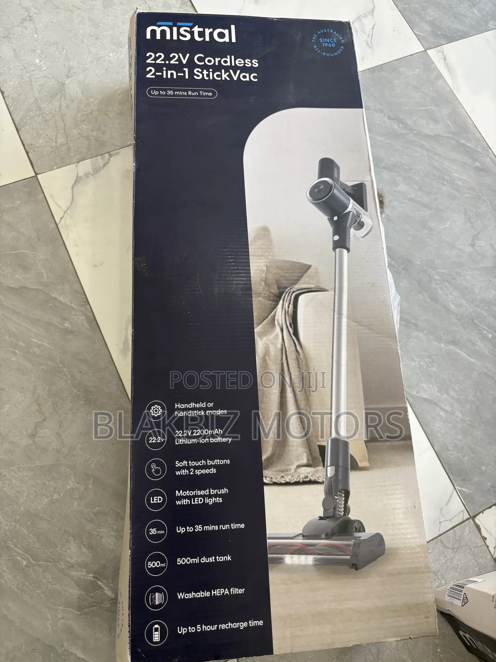 Mistral 22.2V Cordless 2-in-1 Stick Vacuum