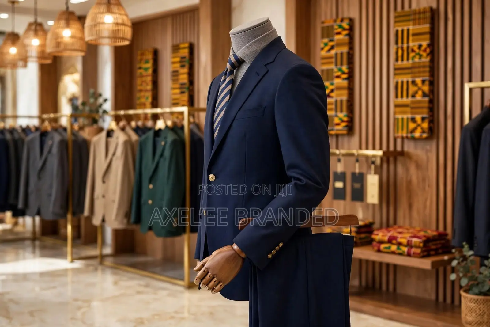 Executive Navy Single-Breasted Formal Suits Set