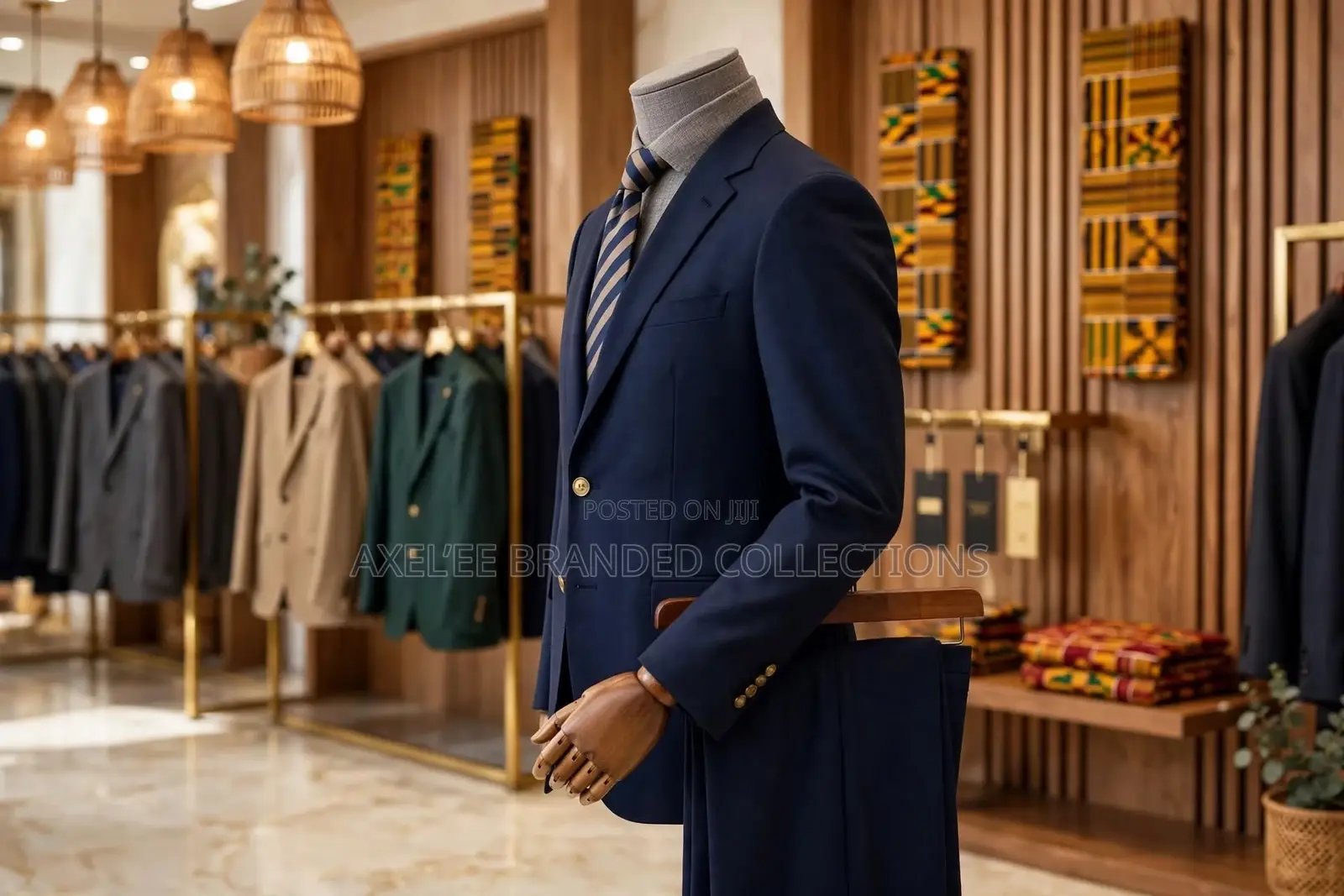 Executive Navy Single-Breasted Formal Suits Set