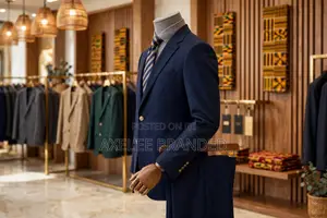 Executive Navy Single-Breasted Formal Suits Set