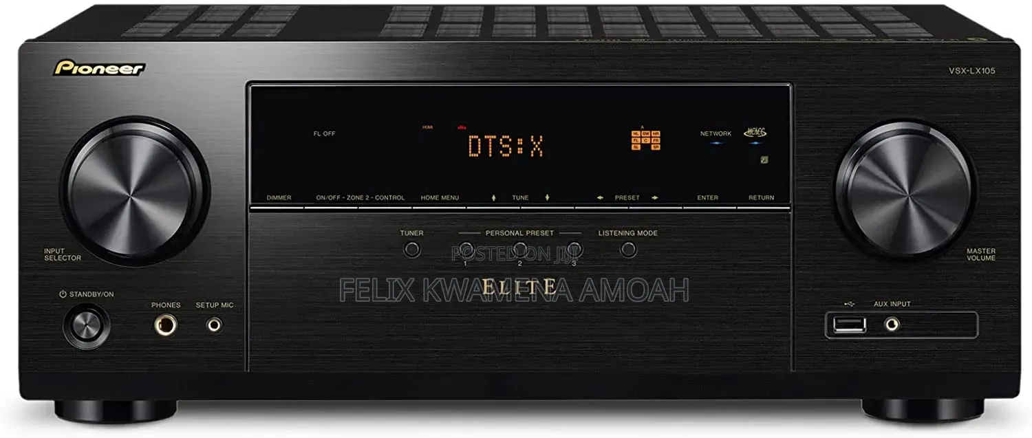 Pioneer ELITE VSX-LX105 7.2 Channel 8K Receiver Bluetooth,Airplay,Wifi