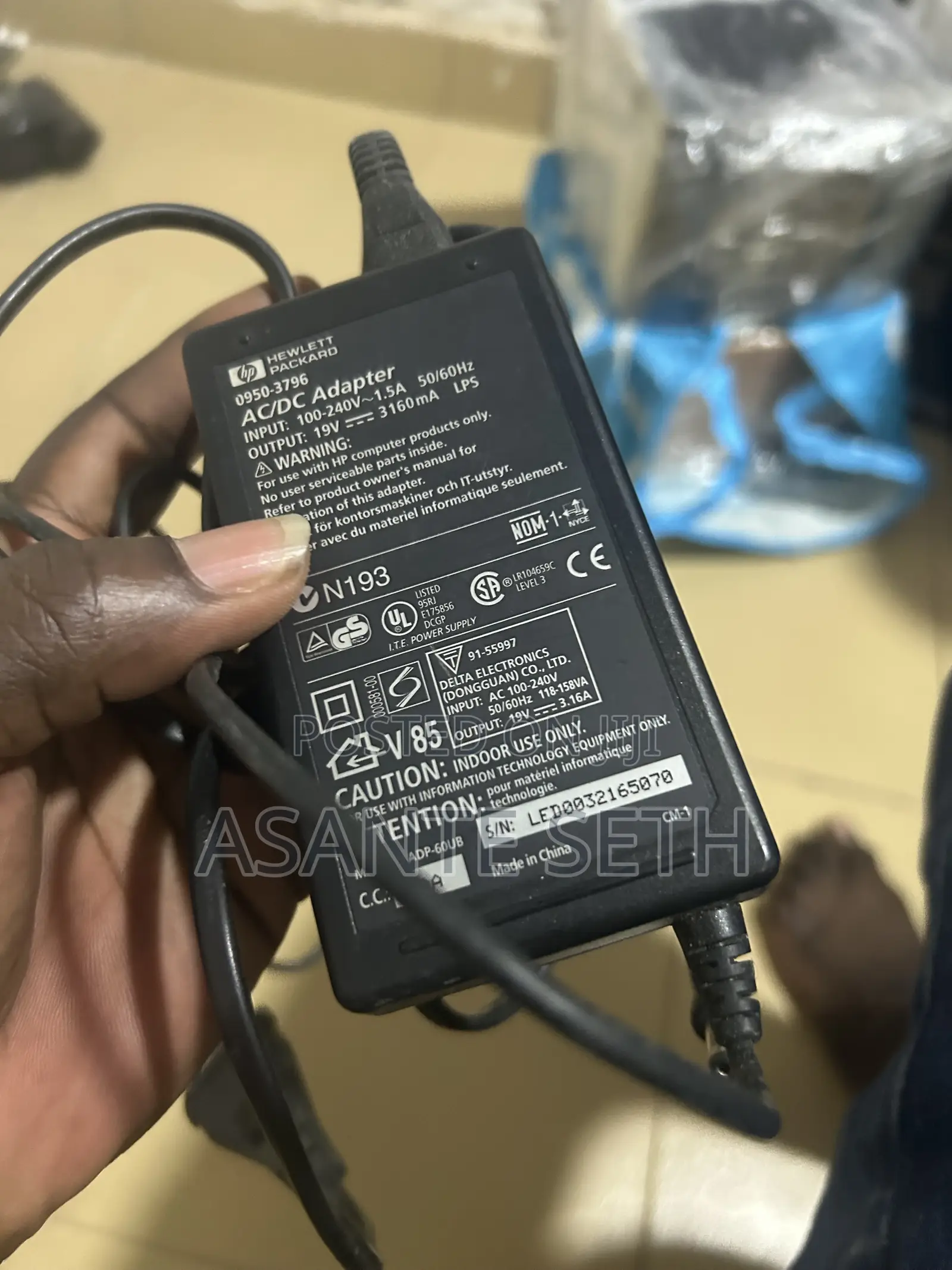 Original Home Used HP Big Pin Laptop Charger