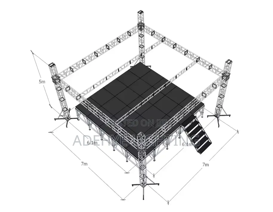 Platform,Trusses, Lighting System and Led Screen Pannels for Rentals