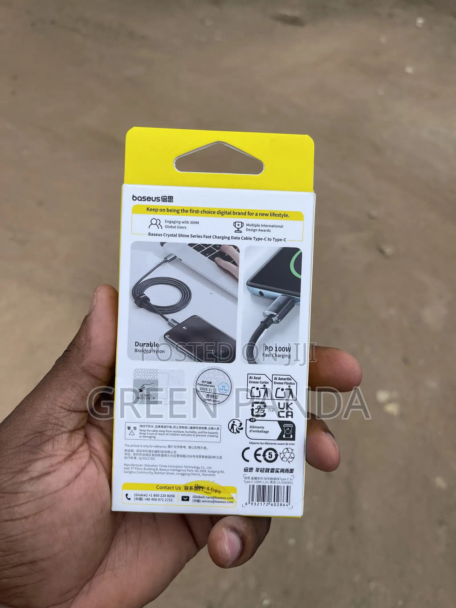 Baseus Crystal Shine Series USB-C Cable (100W)
