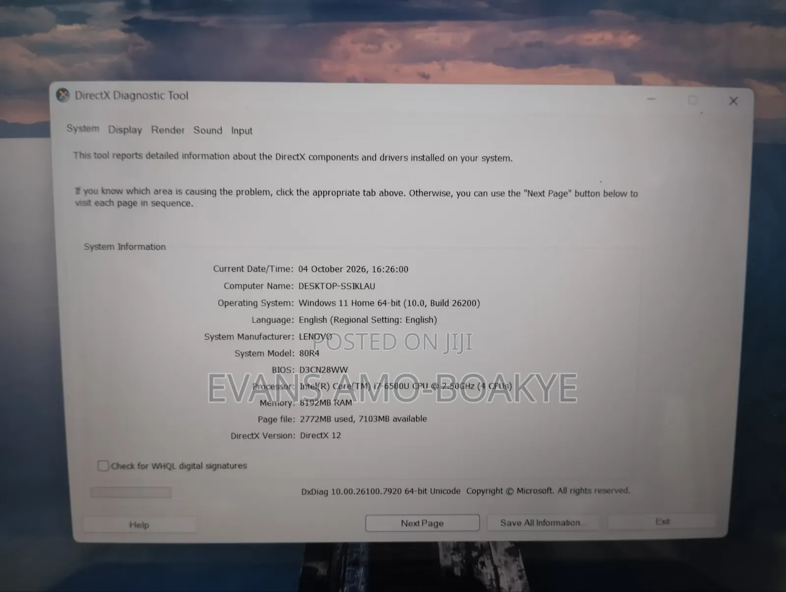 Laptop Lenovo Flex 3 8GB Intel Core i7 SSD 256GB