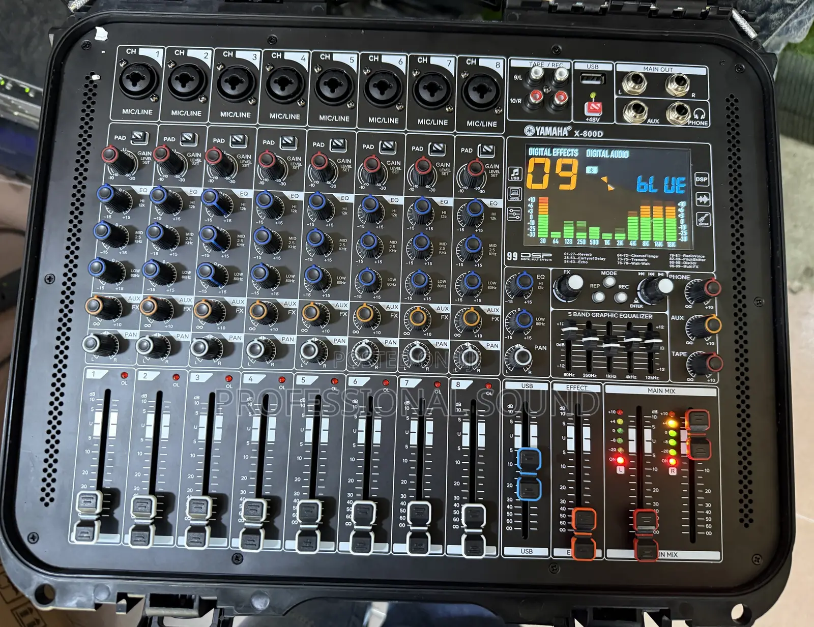 8-Channel Professional Powered Audio Mixer