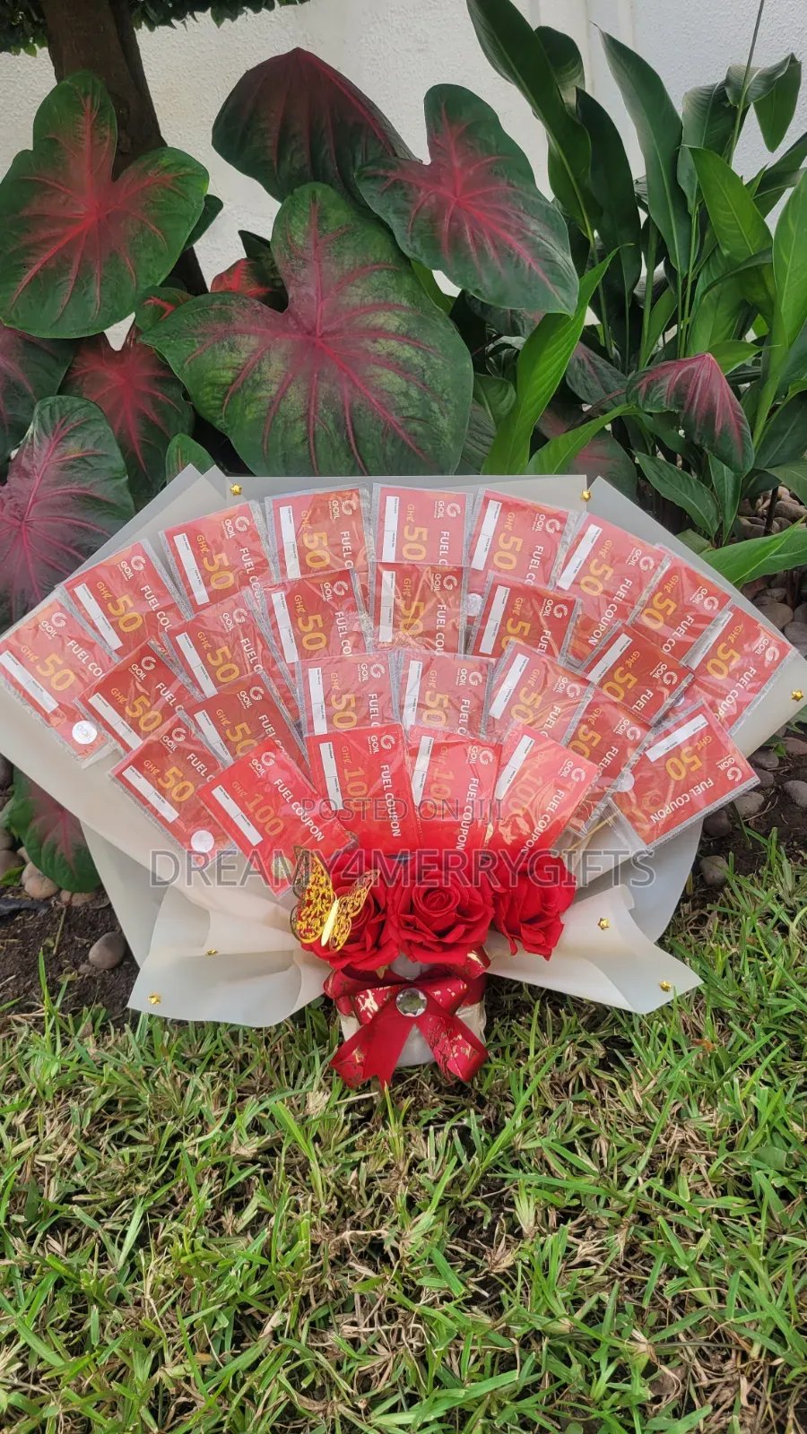 Fuel Coupon Bouquet Gifts