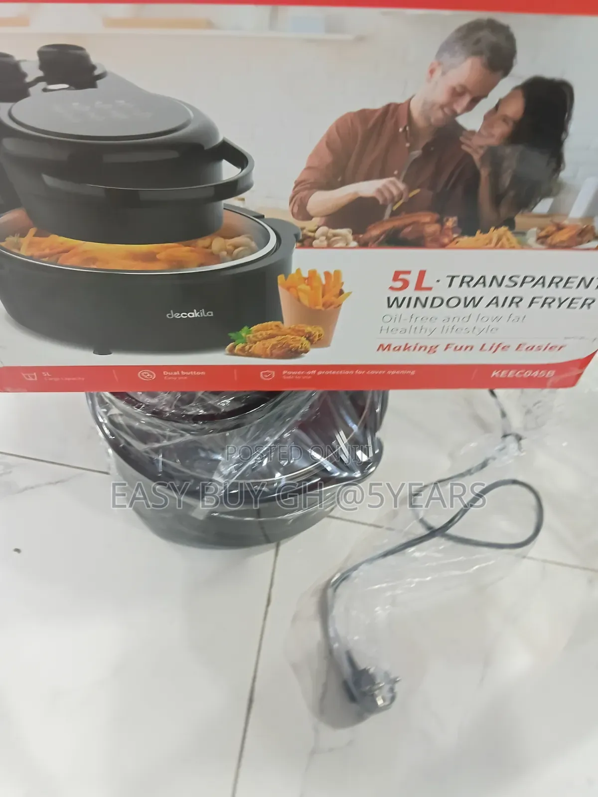 5L Air Fryer Fry Without Oil - 90% Less Oil