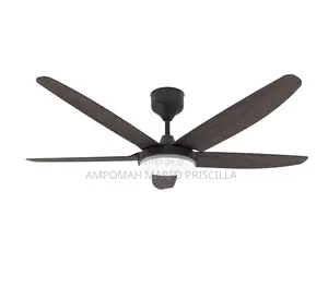 5blade Ceiling Fan With Light Dark Wood