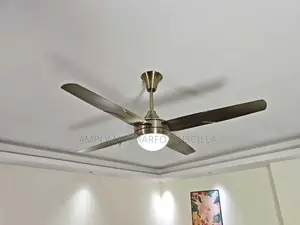 Metallic Art Ceiling Fan With Light & Remote Control