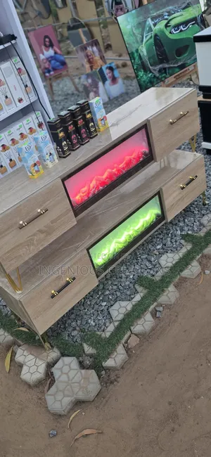 TV Stand With Coal Burning Animation + Remote