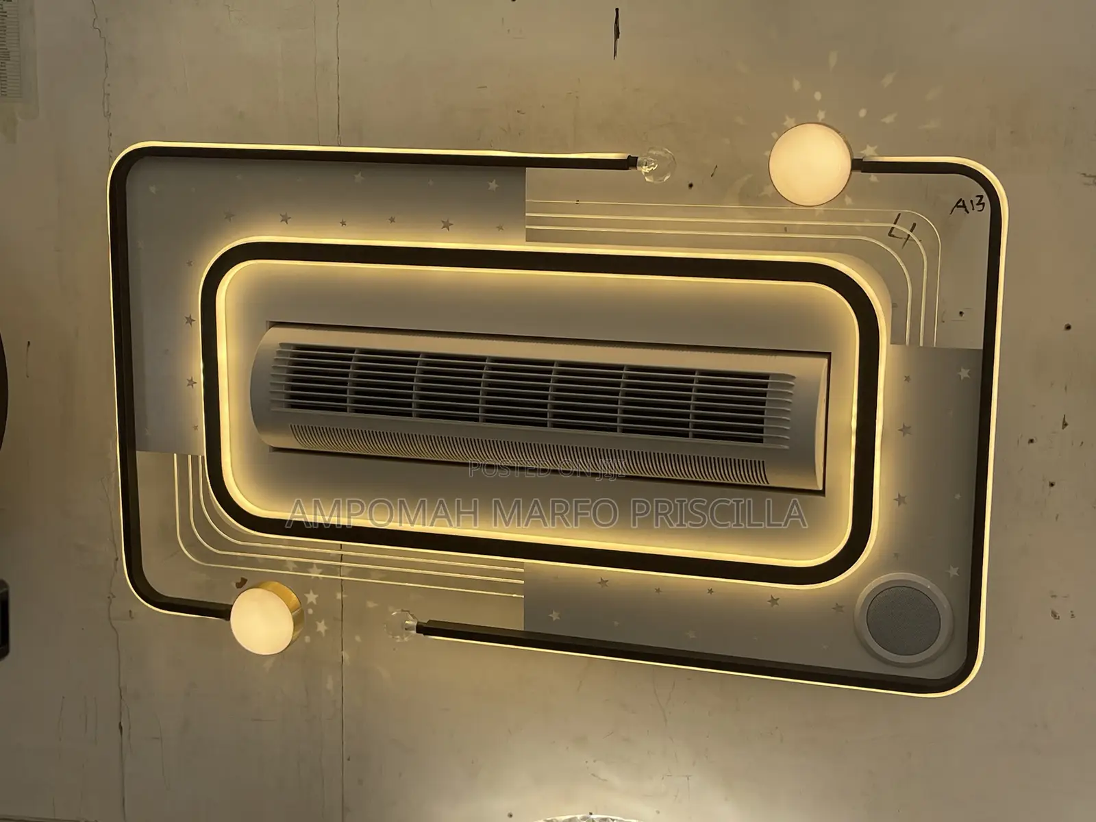 Luxurious Bladeless Ceiling Light With Fan Like A.C