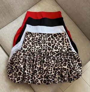 Floral & Tropical Shirred Mini Skirts -