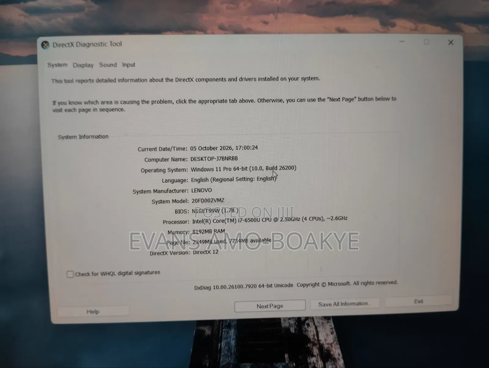 Laptop Lenovo Yoga 260 8GB Intel Core i7 SSD 256GB