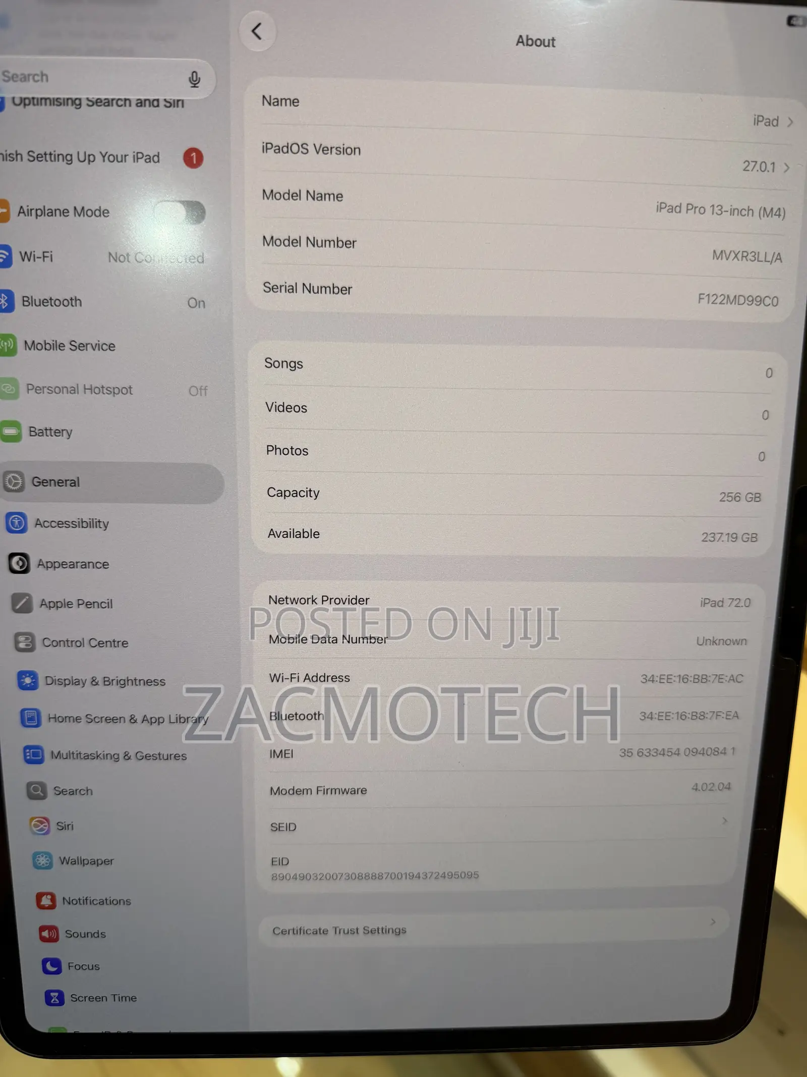 Apple iPad Pro 13 (2024) 256 GB Black