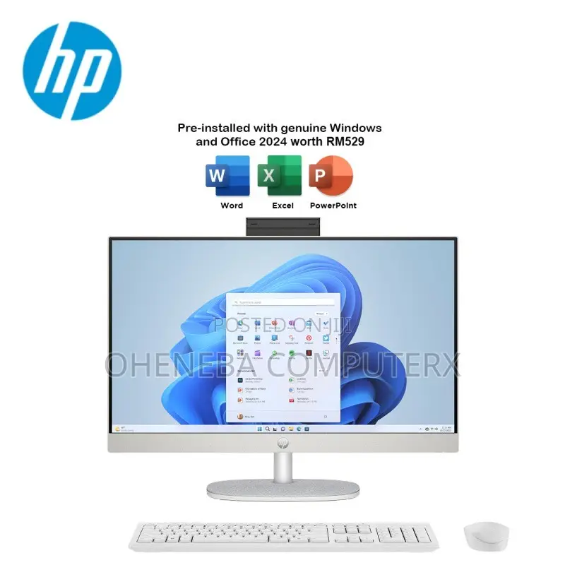New Desktop Computer HP AiO 24 8GB AMD SSD 256GB